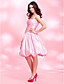  A-line One Shoulder Knee-length Taffeta Cocktail Dress