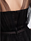  Sheath/Column Floor-length Tulle And Satin Bridesmaid Dress With Straps