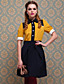  ts vintage style multi-kleur jurk