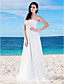  Sheath/Column Strapless Empire Waist Floor-length Chiffon Wedding Dress