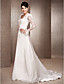  A-line Sweetheart Sweep/Brush Train Wedding Dress