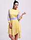  TS Simplicity Two-tone Girdle Long Sleeve Dress