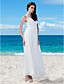  Sheath/Column V-neck Floor-length Chiffon Wedding Dress