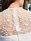  Sweetheart Neck Lace And Chiffon Wedding Dress With Sweep/Brush Train