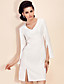  TS Simplicity Open-Slit V-neck Dress