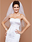  Three-tier Tulle Fingertip Wedding Veil With Cut Edge (More Colors Available)
