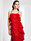  Sheath/Column Spaghetti Strap Chiffon And Lace Evening Dress