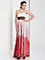  Sheath / Column Spaghetti Straps Floor-length Chiffon Evening Dress