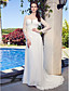  Sweetheart Neck Lace And Chiffon Wedding Dress With Sweep/Brush Train