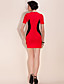  TS Color Block Lace Stitched Dress