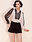  puff ts camisa blusa de encaje de gasa
