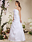  uma linha strapless do assoalho-comprimento vestido de noiva de tule charmosa