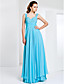  Sheath/Column Floor-length Chiffon Evening Dress With Straps