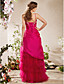  A-line Spaghetti Straps  Floor-length Taffeta  Tulle Evening Dress