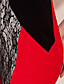  TS Color Block Lace Stitched Dress