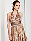  Sheath / Column Halter Floor-length Chiffon Evening Dress