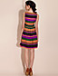  TS Irregular Stripe Swing Dress