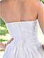  A-line Strapless Ankle-length Taffeta Wedding Dress