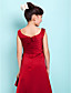  A-line Scoop Floor-length Satin Junior Bridesmaid Dress