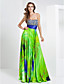  A-line Sweetheart Floor-length Printing Stretch Satin Evening Dress