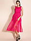  ts ruffle krage maxi kjole (flere farger)