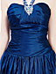  A-line Halter Floor-length Taffeta Evening Dress