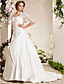  Ball Gown Sweetheart Corte treno raso pizzo abito da diserbo