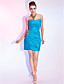  Sheath/Column Strapless Short/Mini Taffeta Cocktail Dress
