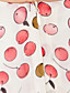  TS Ruched V-neck Cherry Printed Dress with Waist Belt