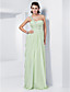  schede / kolom een ​​schouder lieverd vloer-length chiffon avondjurk