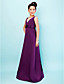  Fantastic A-line V-neck Floor-length Satin Junior Bridesmaid Dress