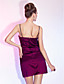  Sheath/Column Spaghetti Straps Short/Mini Taffeta Cocktail Dress