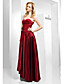  A-line Sweetheart Asymmetrical Floor-length Stretch Satin Lace Evening Dress