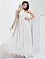  a-line Juwel bodenlangen Chiffon Abendkleid