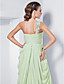  schede / kolom een ​​schouder lieverd vloer-length chiffon avondjurk