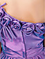  Princess One Shoulder Tea-length Taffeta Junior Bridesmaid Dress