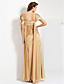  Sheath/ Column Straps Floor-length Charmeuse Evening Dress
