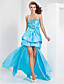  A-line Sweetheart Asymmetrical Taffeta Evening Dress