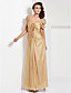  Sheath/ Column Straps Floor-length Charmeuse Evening Dress