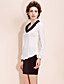  TS Color Block Collar Blouse Shirt
