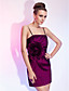  Sheath/Column Spaghetti Straps Short/Mini Taffeta Cocktail Dress