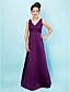  Fantastic A-line V-neck Floor-length Satin Junior Bridesmaid Dress