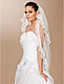  Two-tier Tulle Pencil Edge Fingertip Wedding Veil With Rhinestones (More Colors)