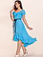  TS Asymmetric Hem Ruffle Maxi Tail Dress