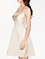  A-line Halter Short/Mini Satin Bridesmaid Dress