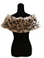  Elegant Faux Fur With Ribbons / Animal Print Party / Evening Shawl / Wrap