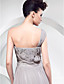  A-line One Shoulder Court Train Chiffon Evening Dress