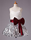  Ballkleid Spaghetti-Trägern knielangen Satin Blumenmädchen Kleid