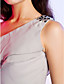  A-line One Shoulder Short/ Mini Chiffon Cocktail Dress