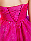  bola vestido strapless corto / mini vestido de cóctel de organza sobre tafetán